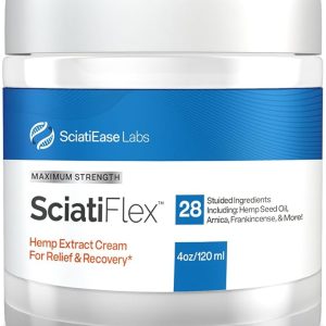 SciatiFlex Topical Sciatic Cream - Maximum Strength for Sciatic Nerve Discomfort in The Lower Back, Hips, Buttocks, Legs and Feet - Hemp Cream with Arnica Extract, Shea Butter, Aloe Vera - 4oz