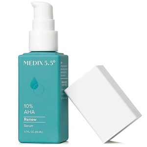 Medix 5.5 10% Glycolic Acid + Lactic Acid Leave-On Exfoliating Skin Care Body Gel, AHA Exfoliant Body & Face Serum Refines + Softens Dry Dead Skin, Uneven Skin Tone, KP Bumps, & Wrinkles, 1.7 Fl Oz