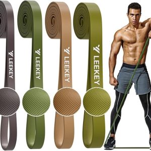 LEEKEY Resistance Bands Set for Pull-Up Assistance & Full-Body Training, Multi-Level Exercise Bands with Bag for Home Workouts, Physical Therapy, Strength Training (Men/Women)