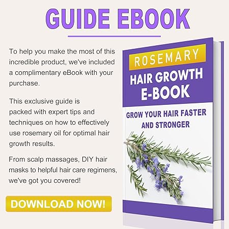 Rosemary Hair Growth Serum 2 Pack with Scalp Massager - Biotin, Argan Oil and Castor Oil for Thinning, Dry, Damaged Hair - Regrowth Treatment for Women - Image 4