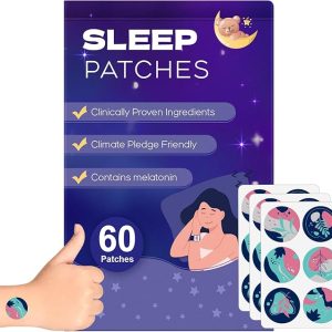 Sleep Patches for Adults, 60 Pack Upgraded Deep Sleep Patches, All Natural Deep Sleep Patches, Quick Acting Ingredients, for Men and Women, Easy to Use That Last All Night-Violet-A10