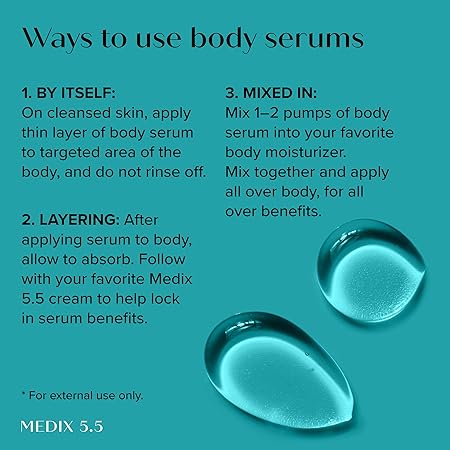 Medix 5.5 10% Glycolic Acid + Lactic Acid Leave-On Exfoliating Skin Care Body Gel, AHA Exfoliant Body & Face Serum Refines + Softens Dry Dead Skin, Uneven Skin Tone, KP Bumps, & Wrinkles, 1.7 Fl Oz - Image 2